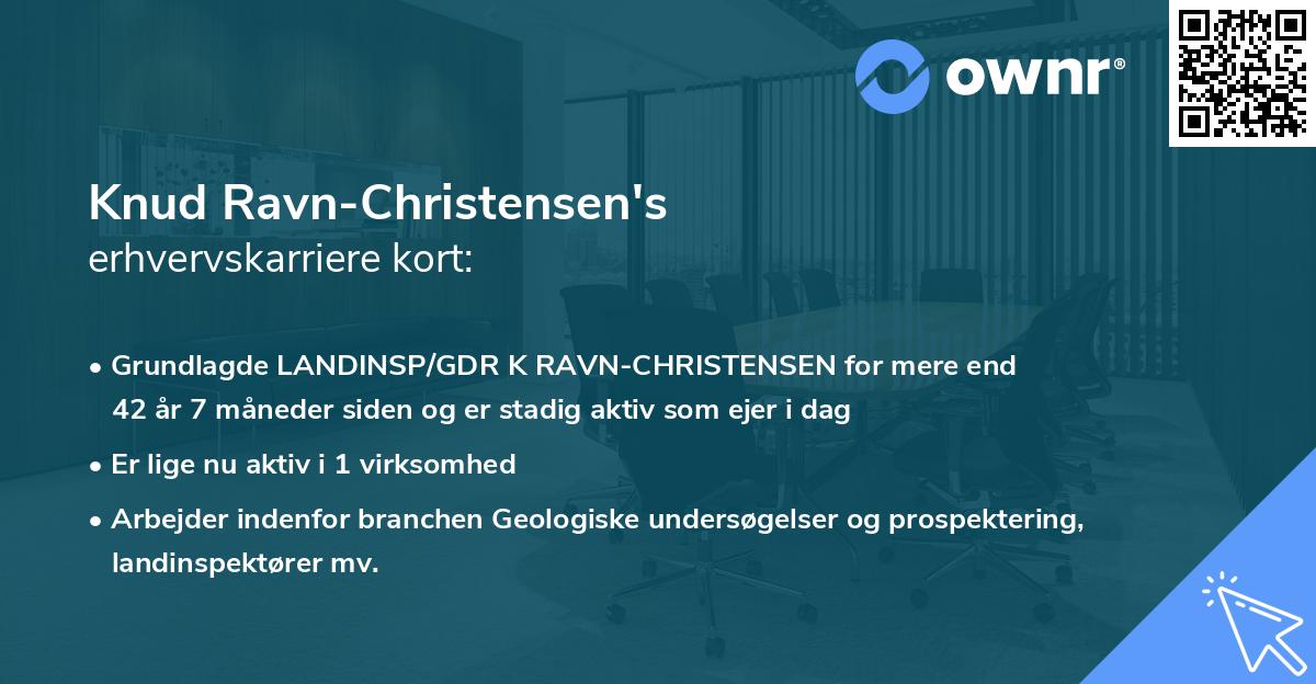 Knud Ravn-Christensen's erhvervskarriere kort