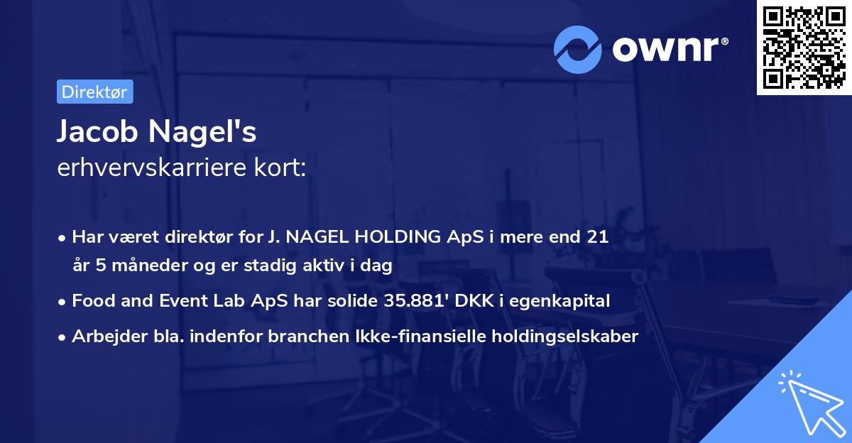 Jacob Nagel's erhvervskarriere kort