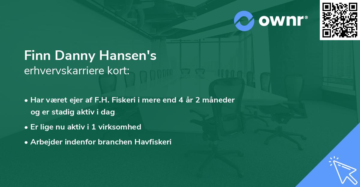 Finn Danny Hansen's erhvervskarriere kort