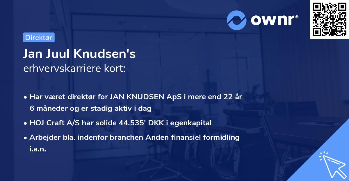 Jan Juul Knudsen's erhvervskarriere kort