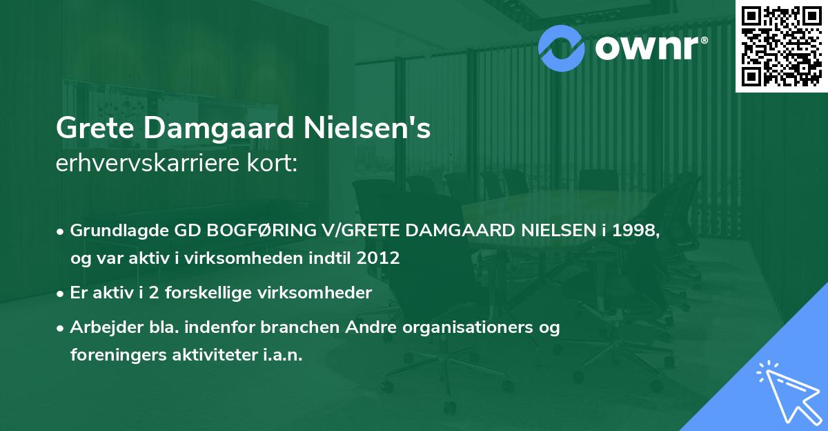 Grete Damgaard Nielsen's erhvervskarriere kort