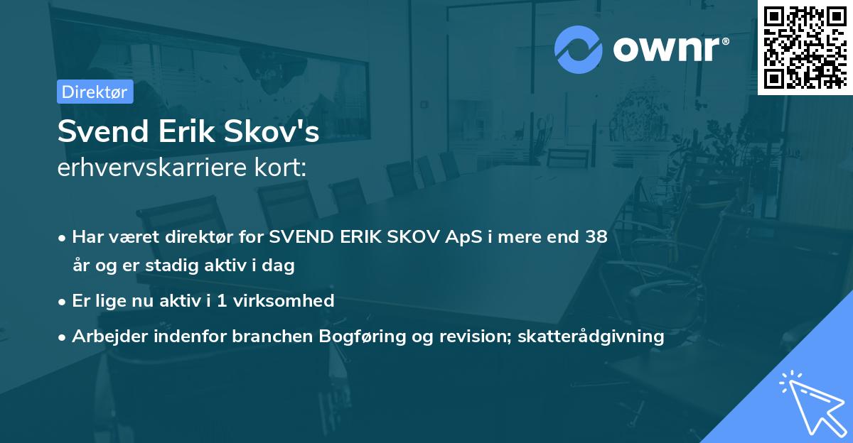 Svend Erik Skov's erhvervskarriere kort