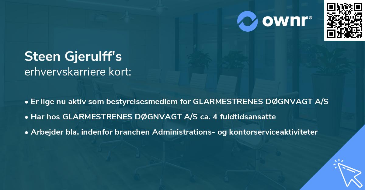 Steen Gjerulff's erhvervskarriere kort