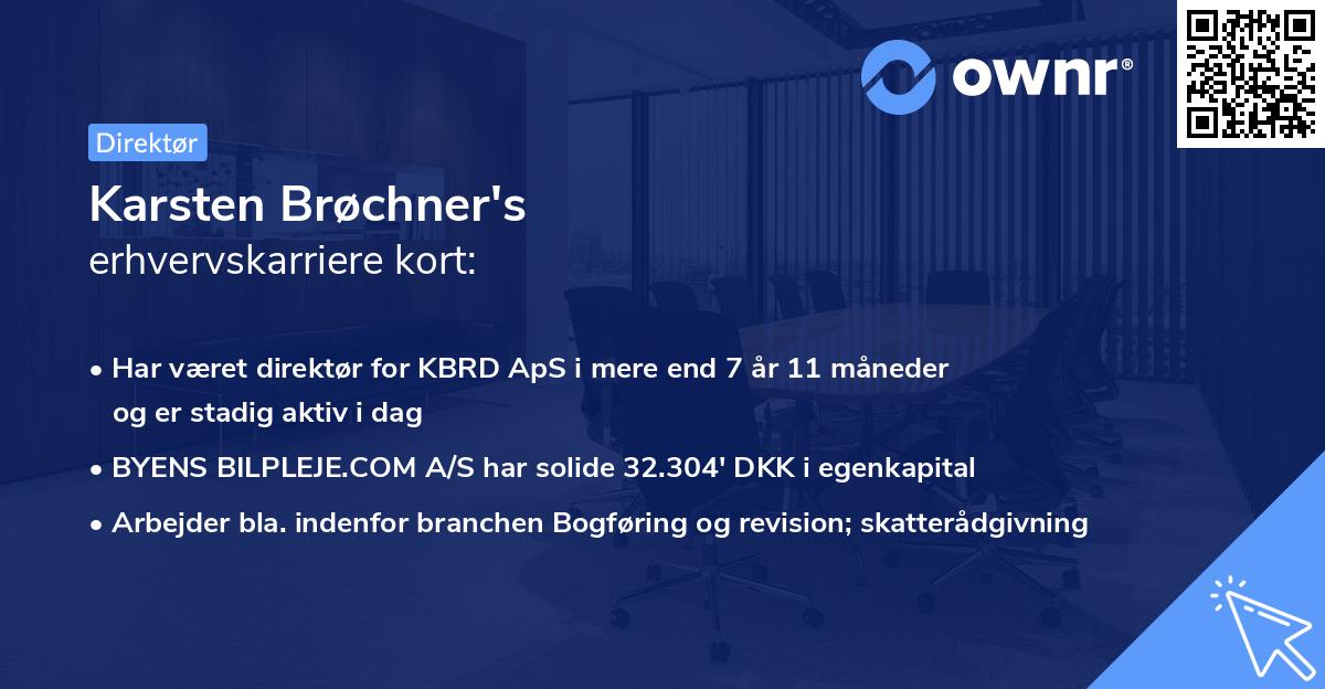 Karsten Brøchner's erhvervskarriere kort