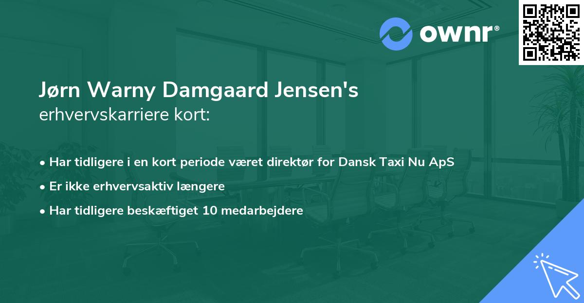 Jørn Warny Damgaard Jensen's erhvervskarriere kort
