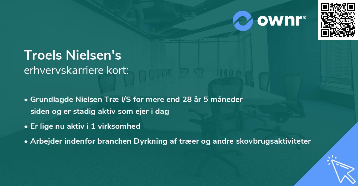 Troels Nielsen's erhvervskarriere kort
