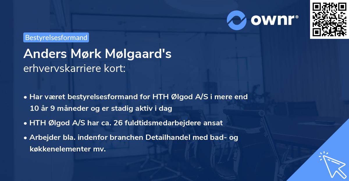 Anders Mørk Mølgaard's erhvervskarriere kort