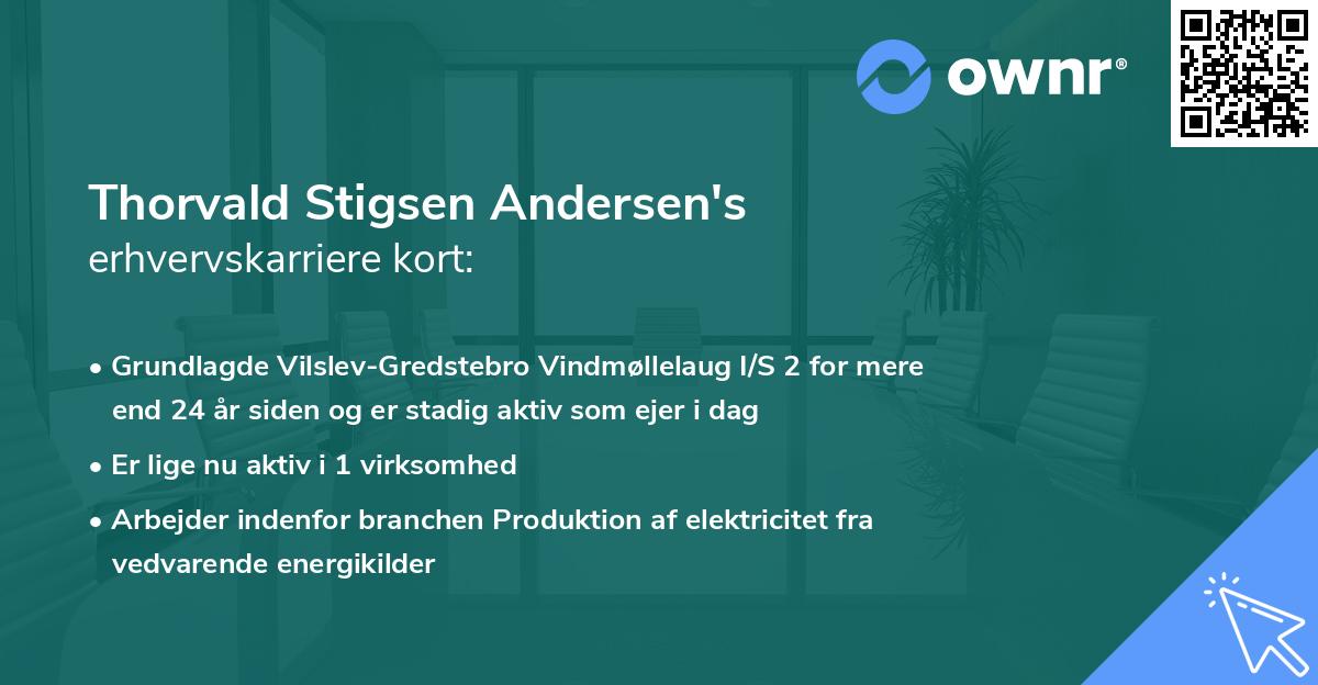Thorvald Stigsen Andersen's erhvervskarriere kort