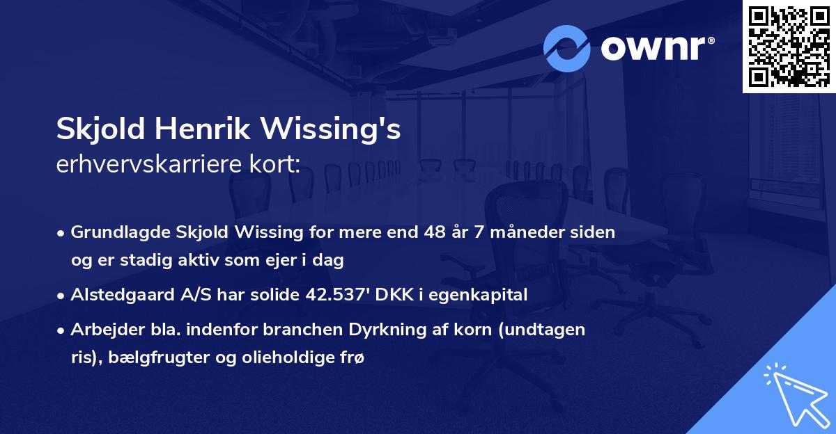 Skjold Henrik Wissing's erhvervskarriere kort