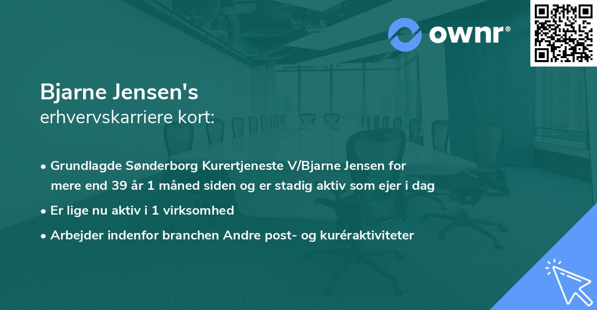 Bjarne Jensen's erhvervskarriere kort