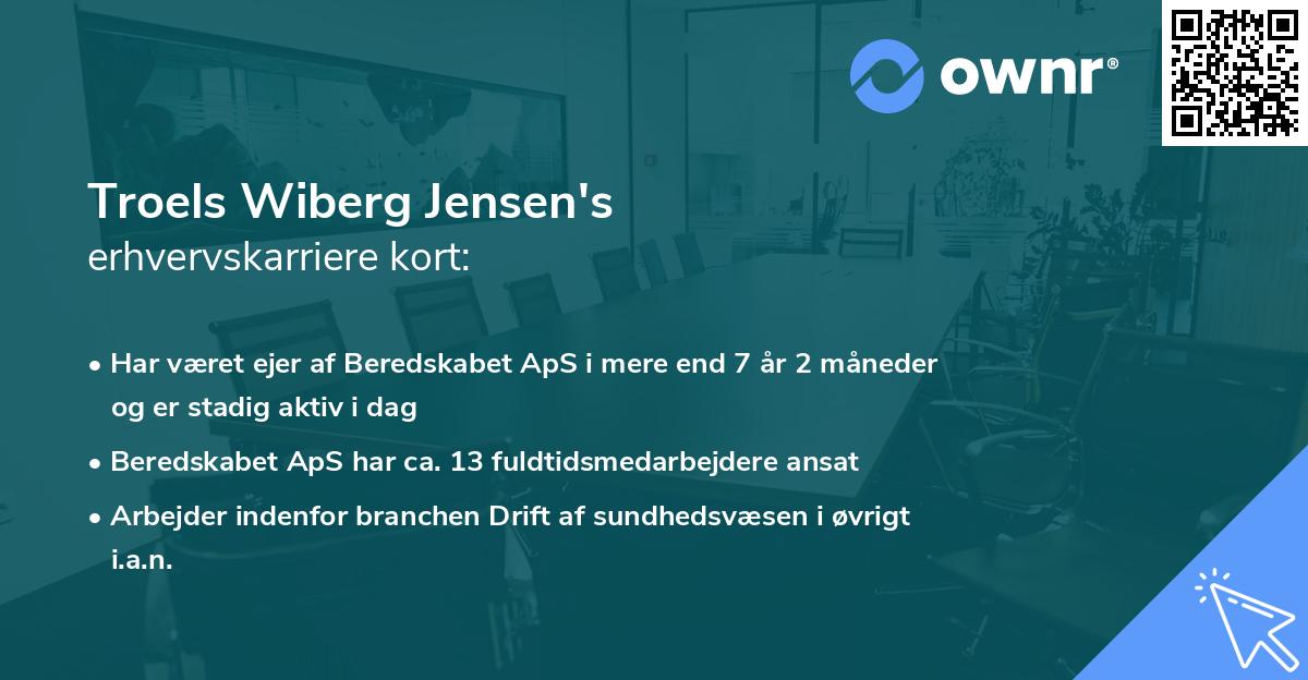 Troels Wiberg Jensen's erhvervskarriere kort