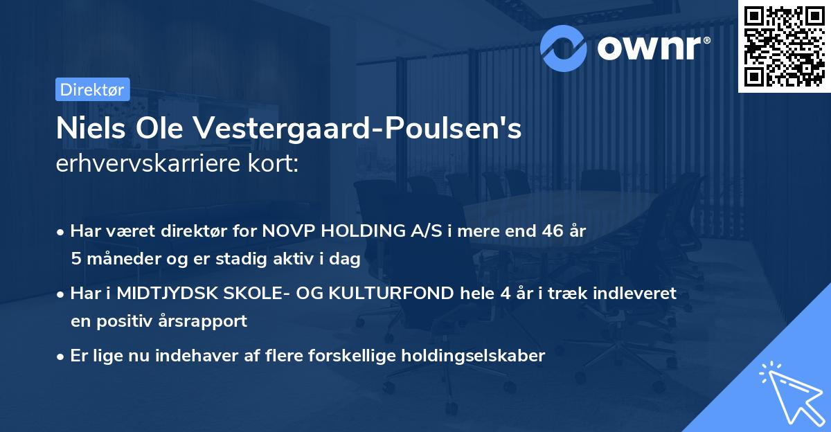 Niels Ole Vestergaard-Poulsen's erhvervskarriere kort