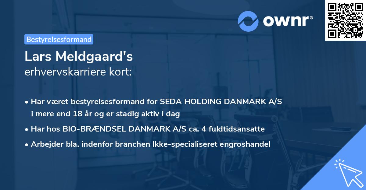 Lars Meldgaard's erhvervskarriere kort