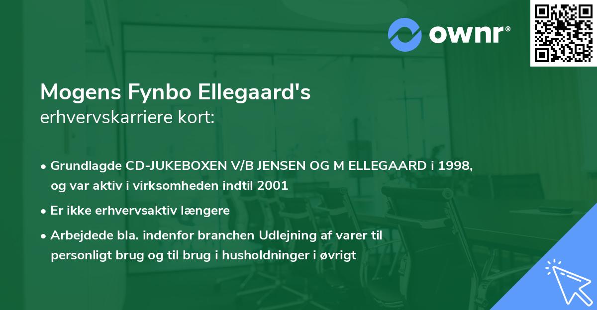 Mogens Fynbo Ellegaard's erhvervskarriere kort