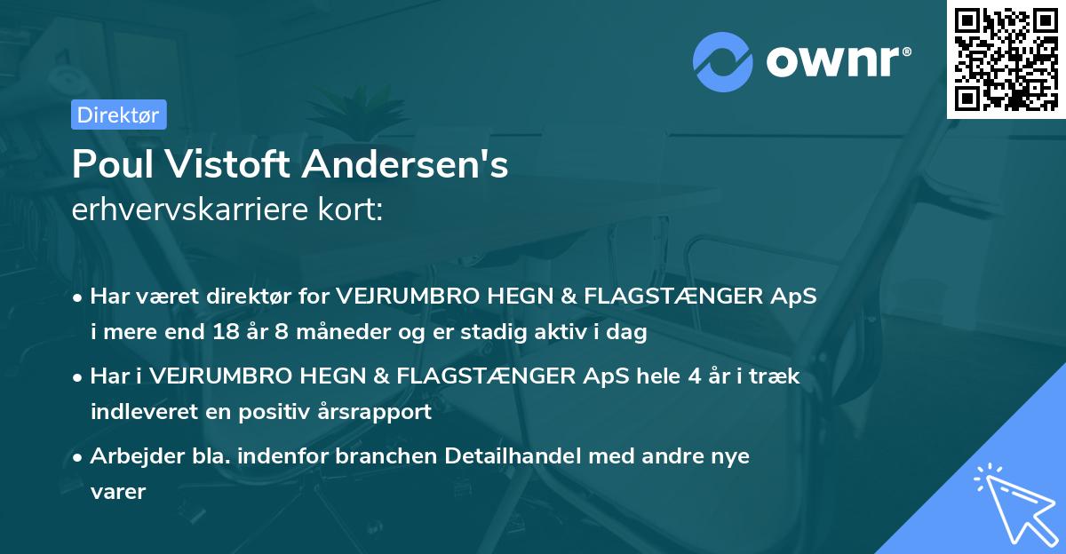 Poul Vistoft Andersen's erhvervskarriere kort