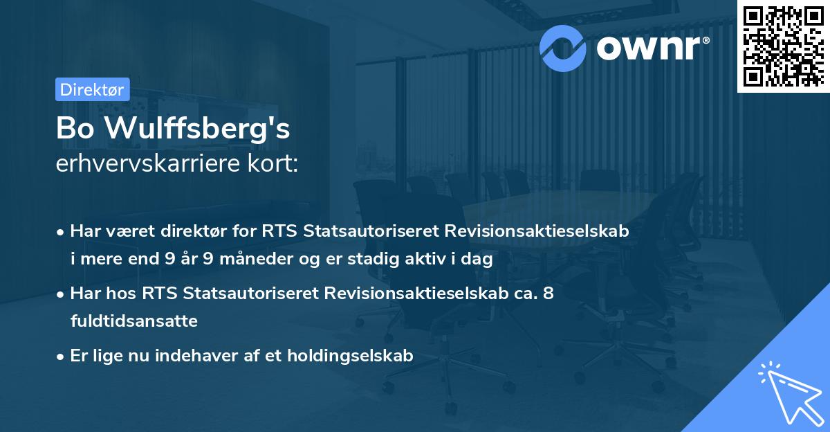 Bo Wulffsberg's erhvervskarriere kort