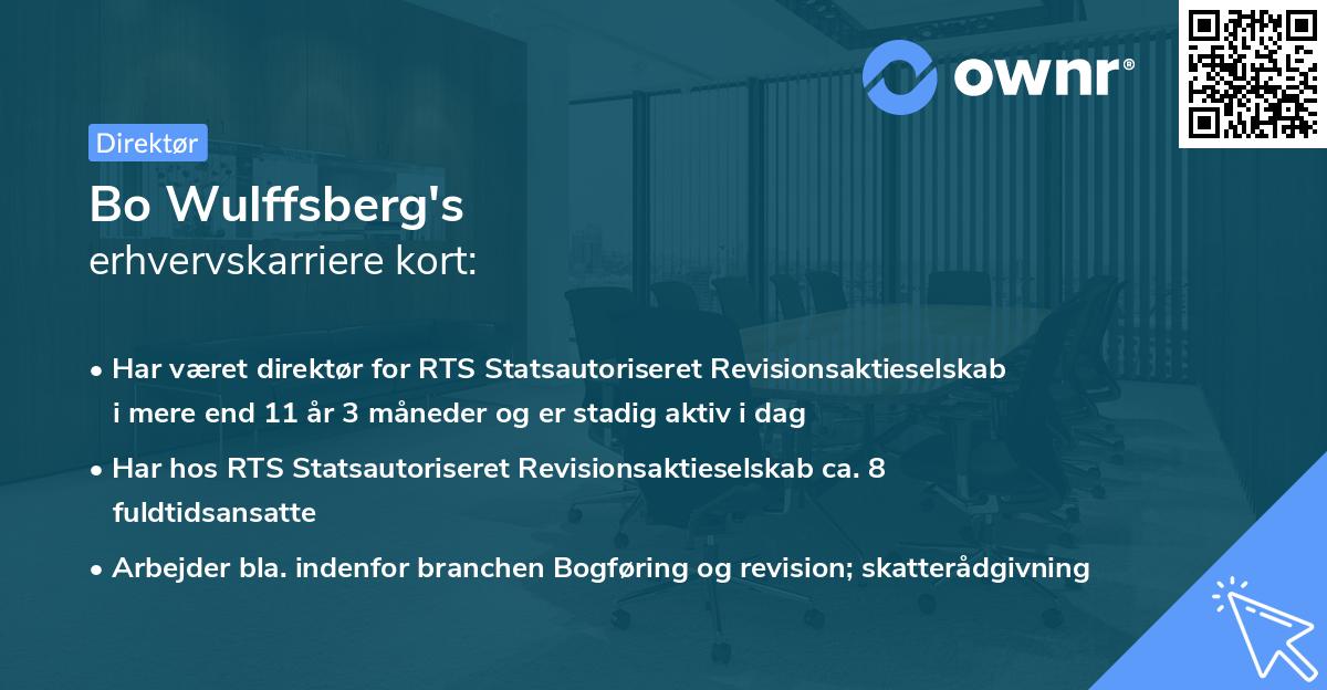 Bo Wulffsberg's erhvervskarriere kort