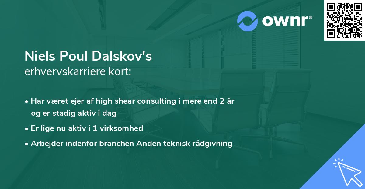 Niels Poul Dalskov's erhvervskarriere kort