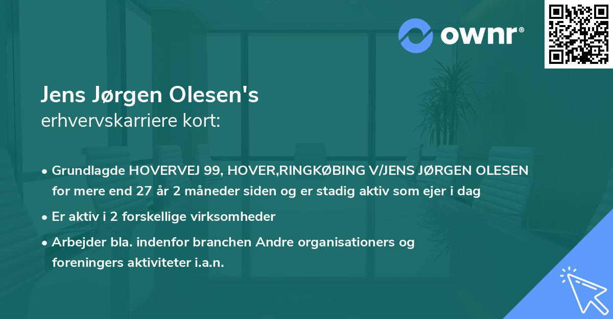 Jens Jørgen Olesen's erhvervskarriere kort