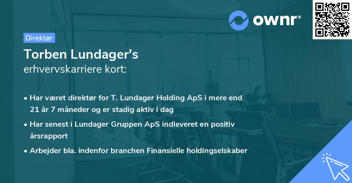 Torben Lundager's erhvervskarriere kort