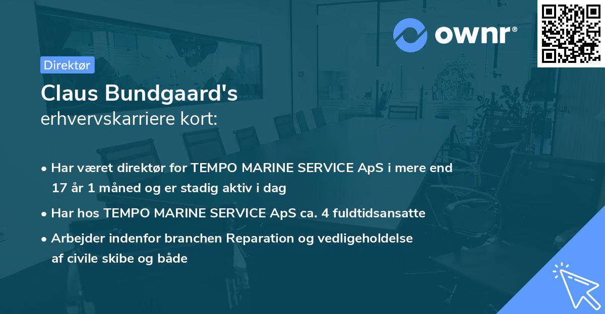 Claus Bundgaard's erhvervskarriere kort
