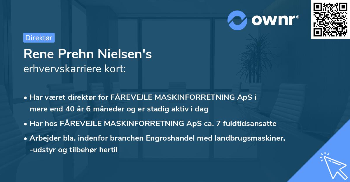 Rene Prehn Nielsen's erhvervskarriere kort