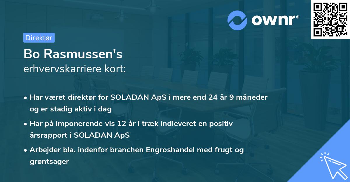Bo Rasmussen's erhvervskarriere kort