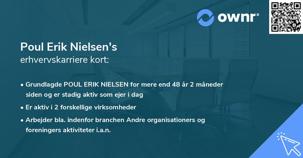 Poul Erik Nielsen's erhvervskarriere kort