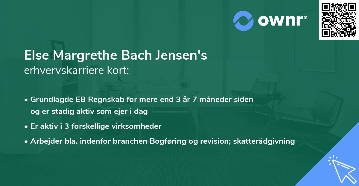Else Margrethe Bach Jensen's erhvervskarriere kort