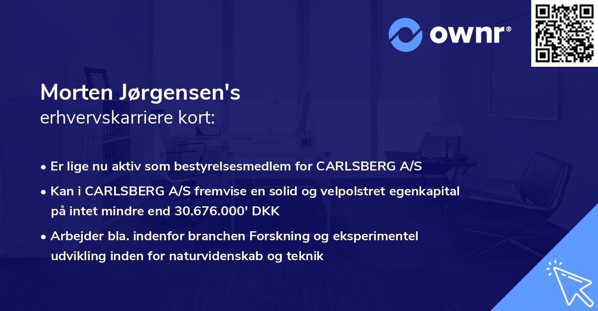Morten Jørgensen's erhvervskarriere kort