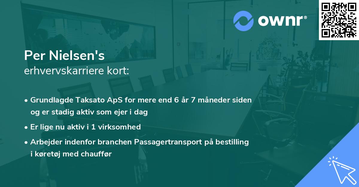 Per Nielsen's erhvervskarriere kort