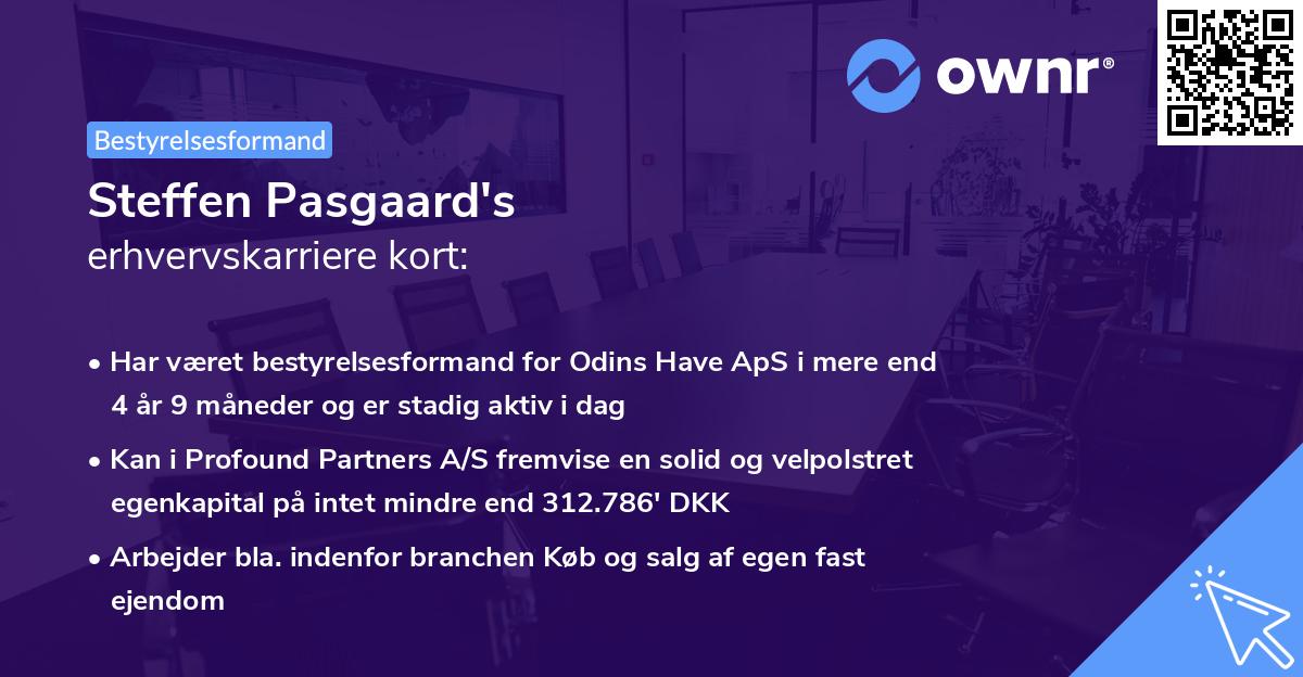 Steffen Pasgaard's erhvervskarriere kort