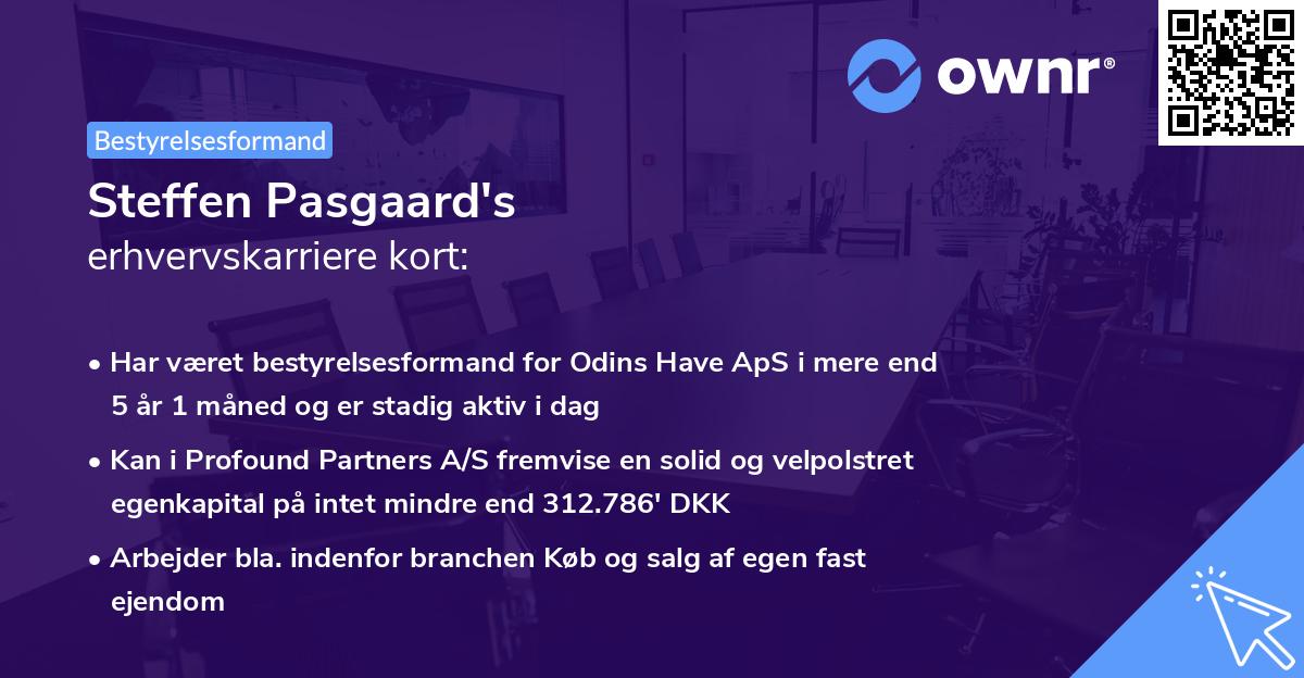 Steffen Pasgaard's erhvervskarriere kort