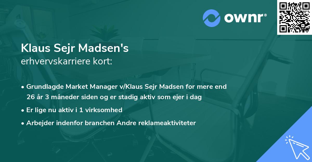 Klaus Sejr Madsen's erhvervskarriere kort