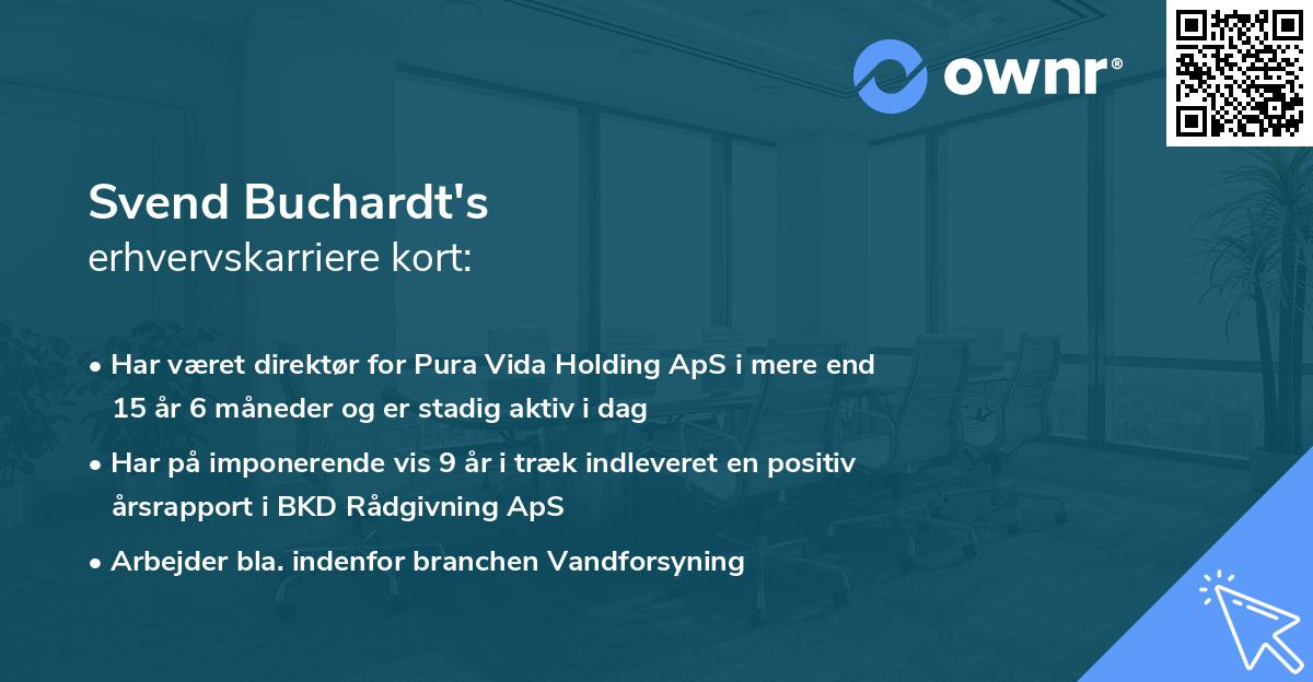 Svend Buchardt's erhvervskarriere kort