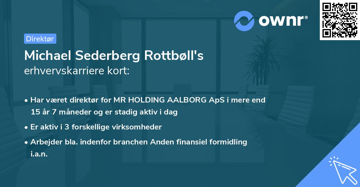 Michael Sederberg Rottbøll's erhvervskarriere kort