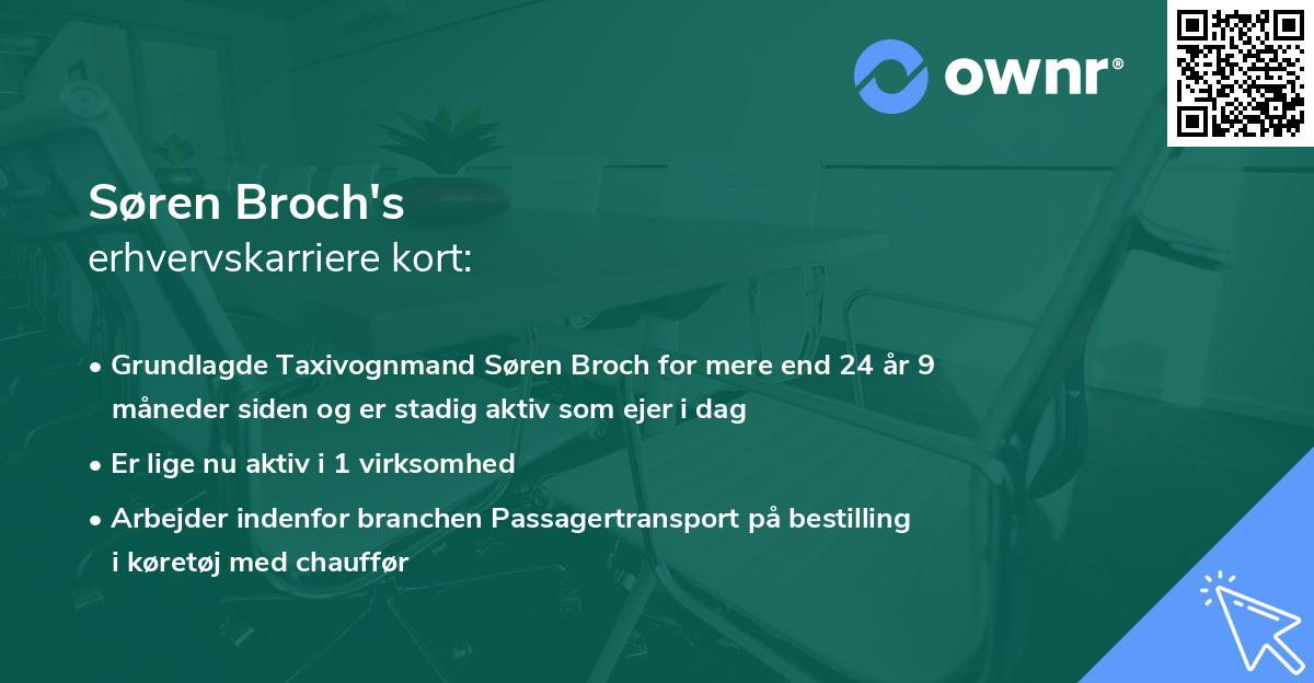 Søren Broch's erhvervskarriere kort