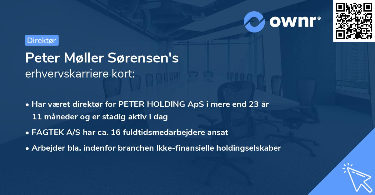 Peter Møller Sørensen's erhvervskarriere kort