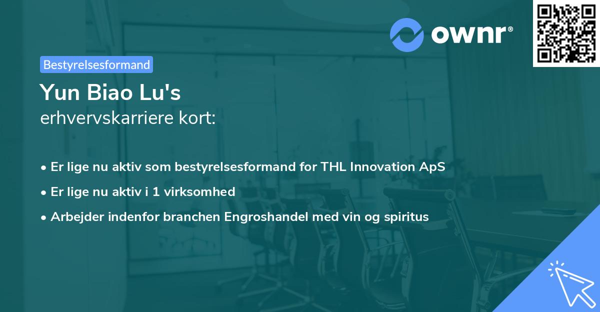 Yun Biao Lu's erhvervskarriere kort