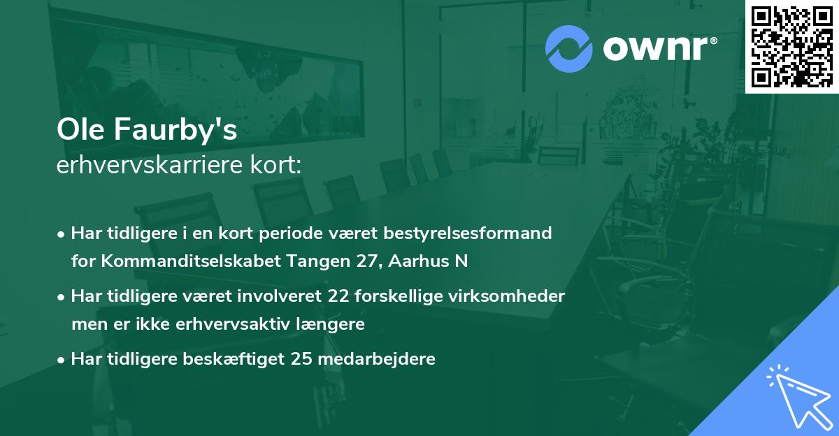 Ole Faurby's erhvervskarriere kort