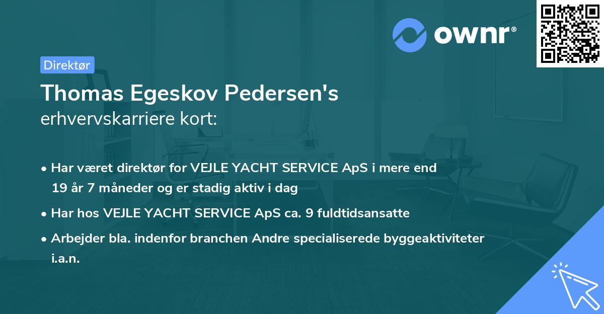 Thomas Egeskov Pedersen's erhvervskarriere kort