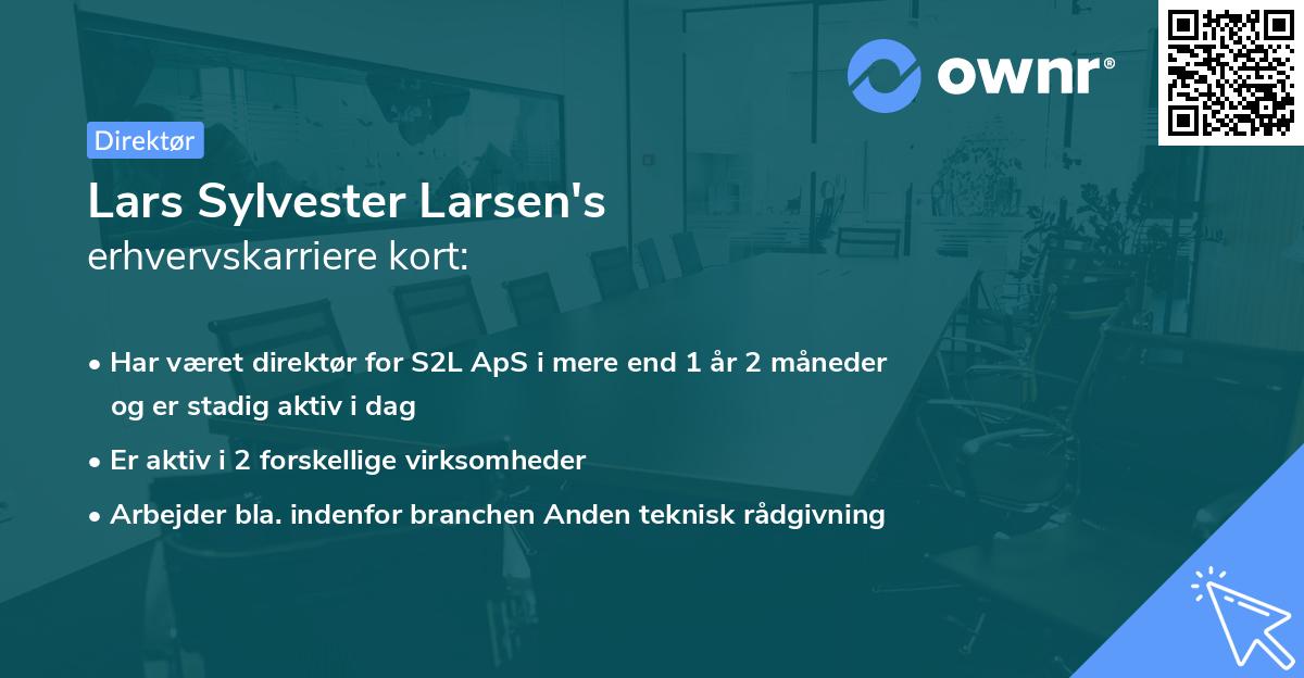 Lars Sylvester Larsen's erhvervskarriere kort