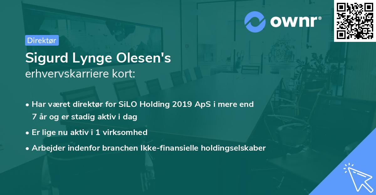 Sigurd Lynge Olesen's erhvervskarriere kort