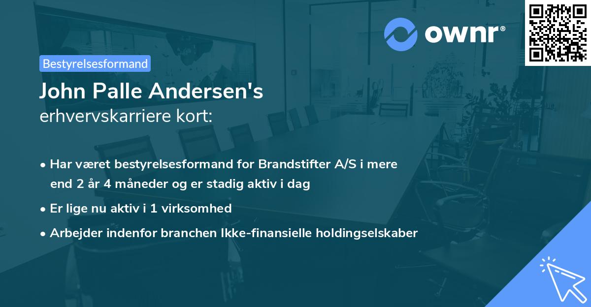 John Palle Andersen's erhvervskarriere kort