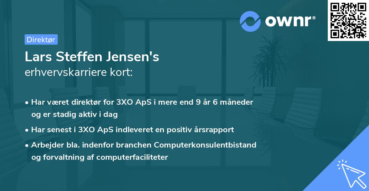 Lars Steffen Jensen's erhvervskarriere kort