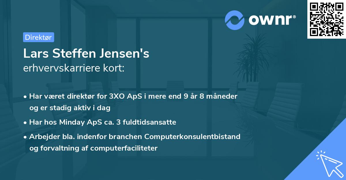 Lars Steffen Jensen's erhvervskarriere kort
