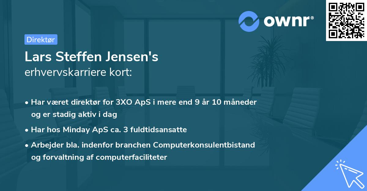 Lars Steffen Jensen's erhvervskarriere kort