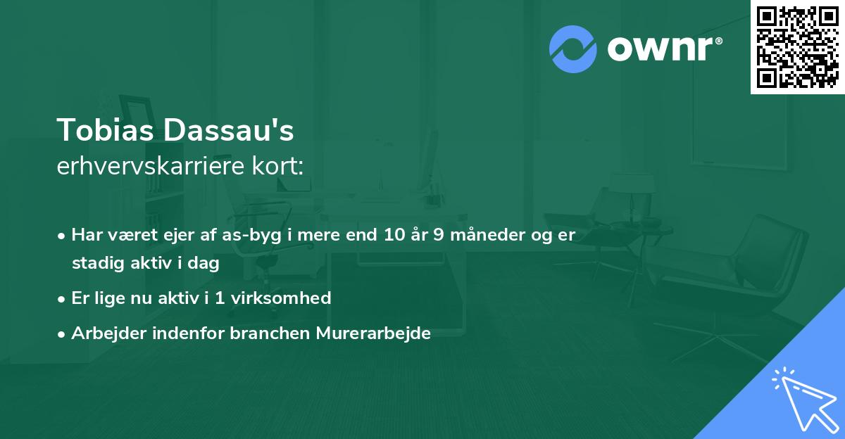 Tobias Dassau's erhvervskarriere kort