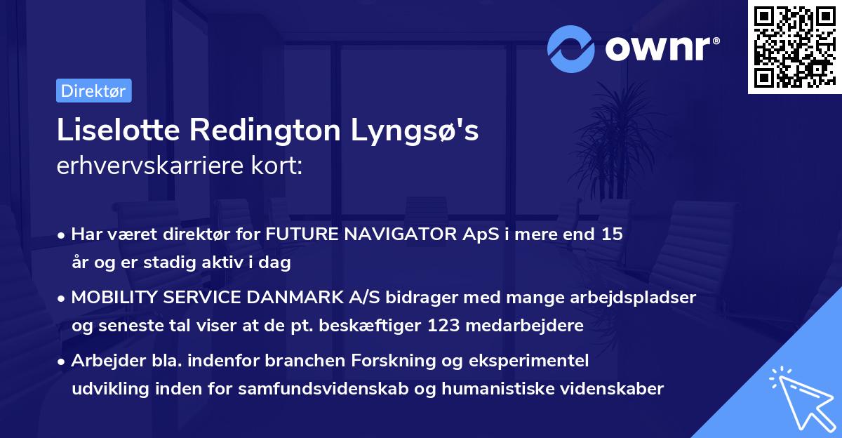 Liselotte Redington Lyngsø's erhvervskarriere kort
