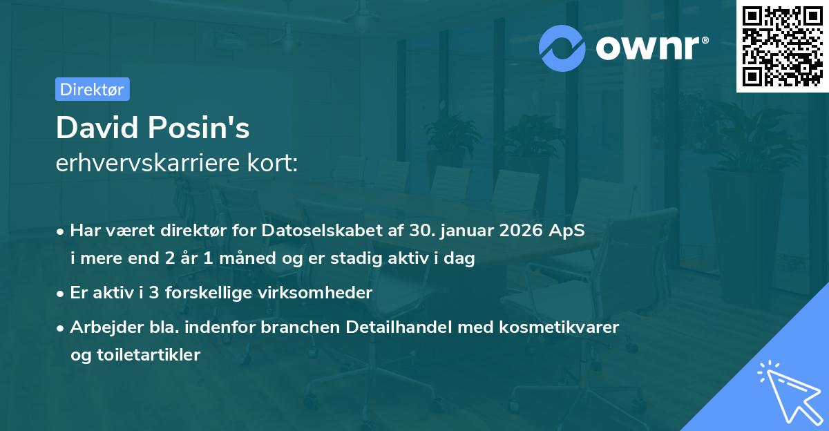 David Posin's erhvervskarriere kort